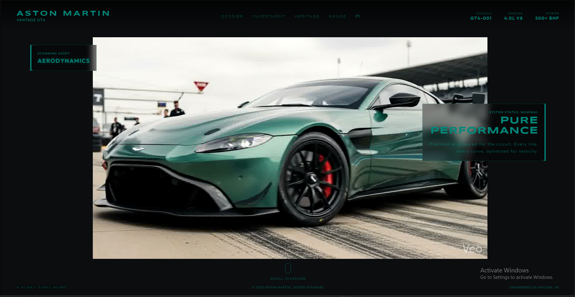 Aston Martin Website